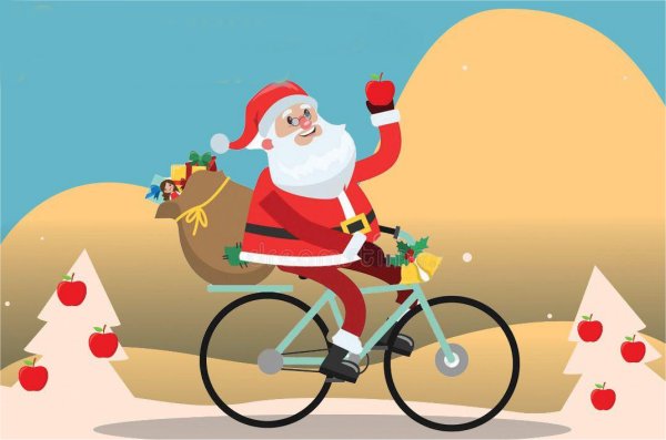 Babbo Natale in Bicicletta