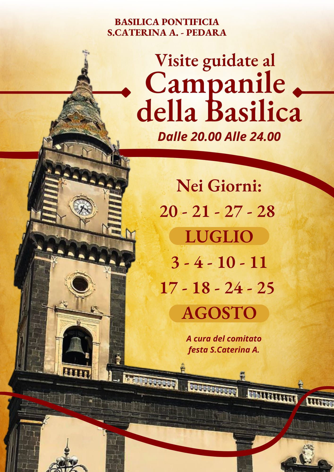 Visite Guidate al Campanile della Basilica di Pedara